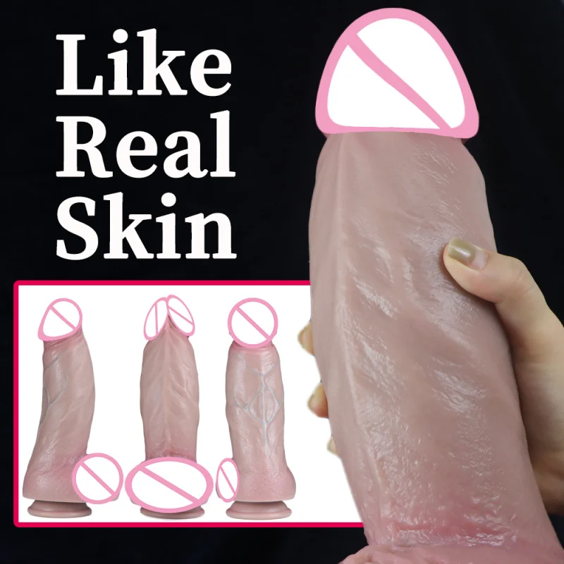 Huge Realistic Giant Dildo Soft Silicone Big Cock Vaginal Masturbators Penis Erotic Toy for Women Suction Cup Thick Glans Dick