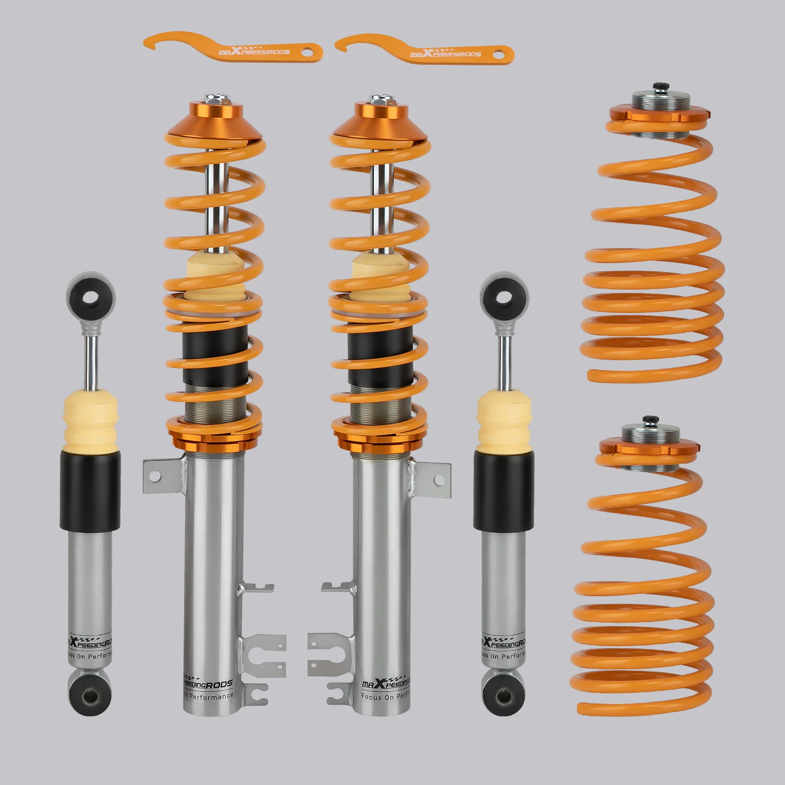 Coilover Shock Absorber Spring Strut For Ford Ka II Mk2 2008-2016 Fiat Panda Mk2 Height Adjustable Shock Lowering Shocks Kit