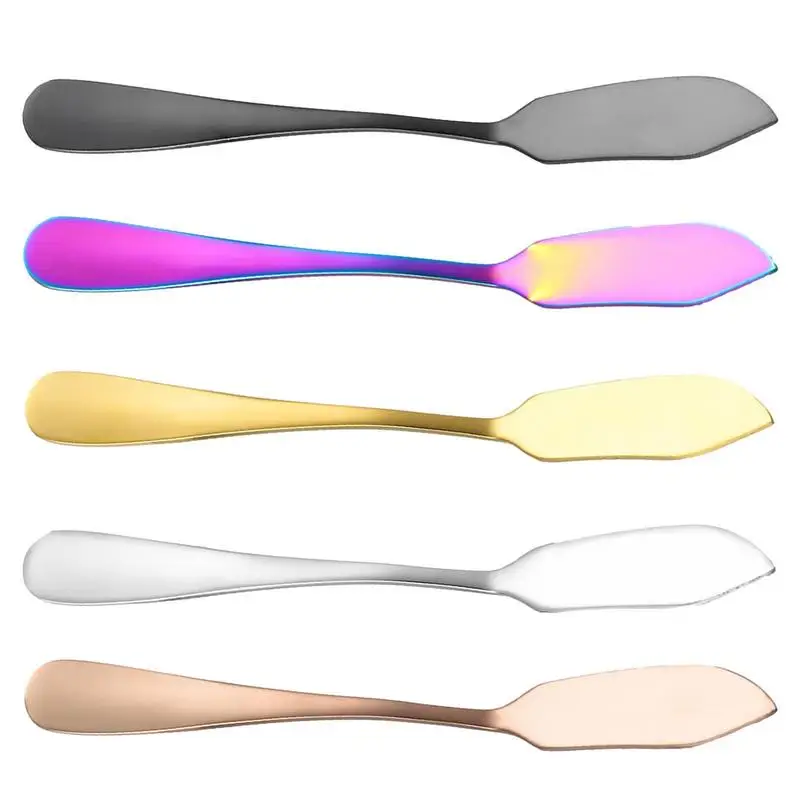 1PC Stainless Steel Butter Cutter Knife Butter Knife Cheese Spreaders Bread Jam Cream Dessert Cutlery Knife