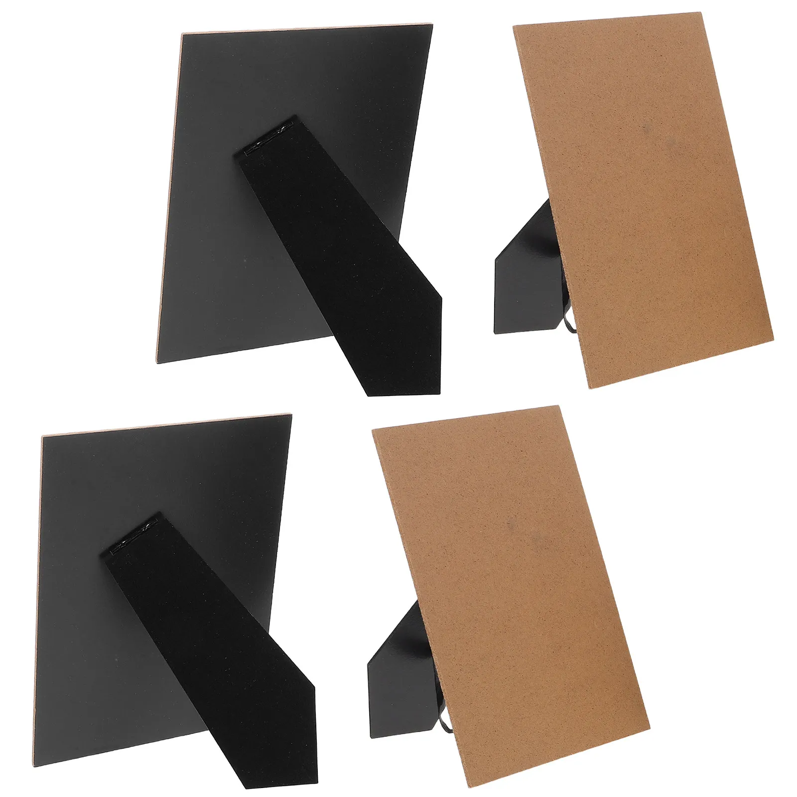 

4Pcs Black Photo Frame Easel Backing Board Mdf 7.9x5.9 Picture Frame Back Replacement Part Stable Support for Tabletop Photos