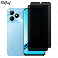 Anti-Spy Tempered Glass For Realme Note 50 Privacy Screen Protector For Realme Note 50 Glass For Realme Note 50 Glass 6.74 inch