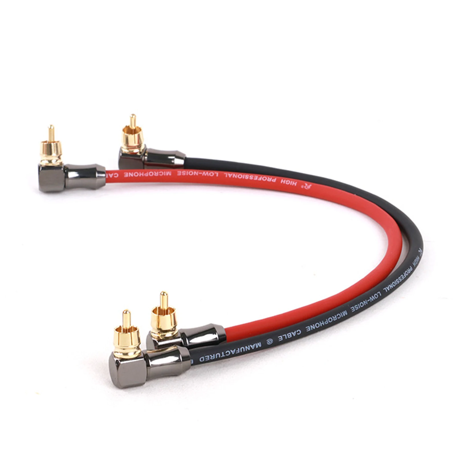 Paar Rca Audio Kabel Haakse 2 Rca Tot 90 Graden 2 Rca Kleuren Kabels 4n Ofc Mannelijk Naar Mannelijk Voor Versterker Dac Tv Car Audio