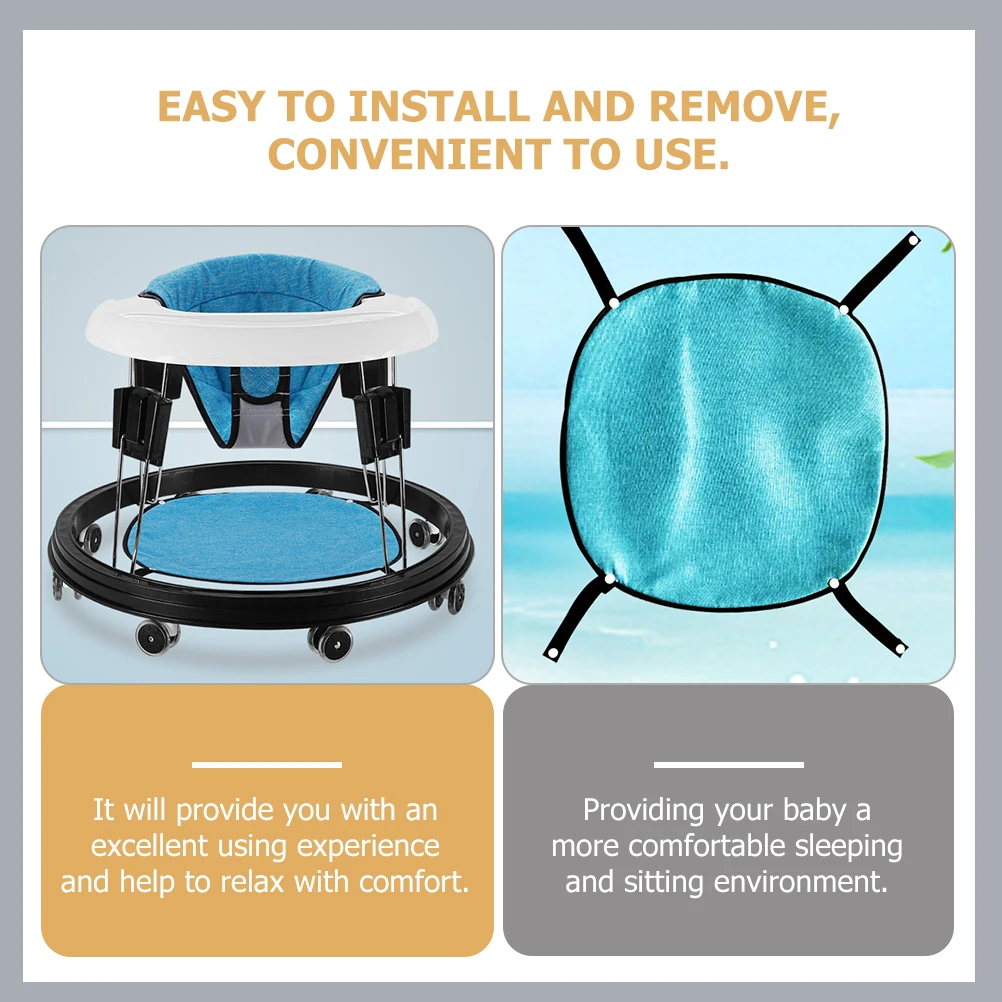

2 Pcs Baby Walker Mat Supplies Footrest Feet Support Round Pad Cushion for Accessories Fabric Infant