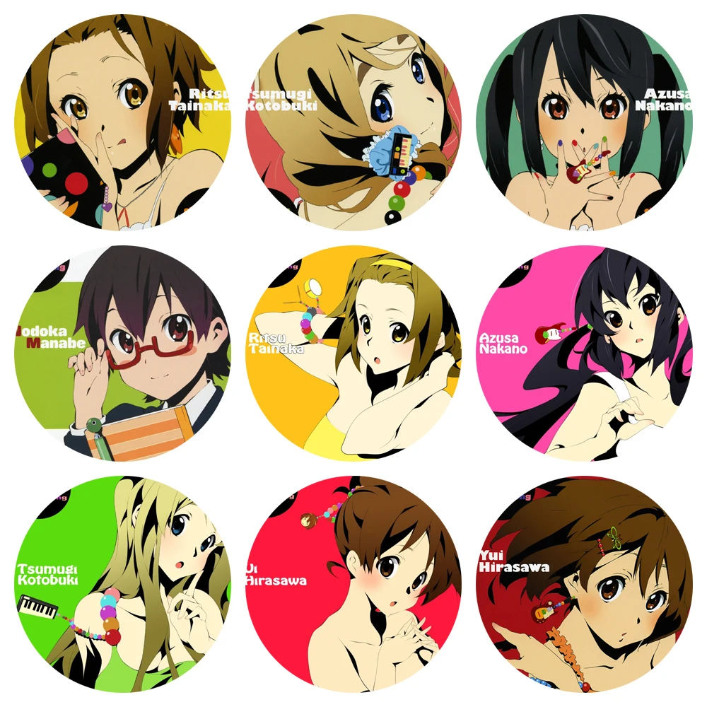 أنيمي K على Tainaka Ritsu Kotobuki Tsumugi الكرتون الشكل شارات صفيح دبابيس التلبيب دبابيس ظهره الحلي مجوهرات هدايا #1