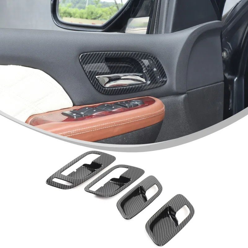

4pcs ABS Inner Door Bowl Trim Stickers For Cadillac Escalade 2007 2008 2009 2010-2014 Car Interior Accessories
