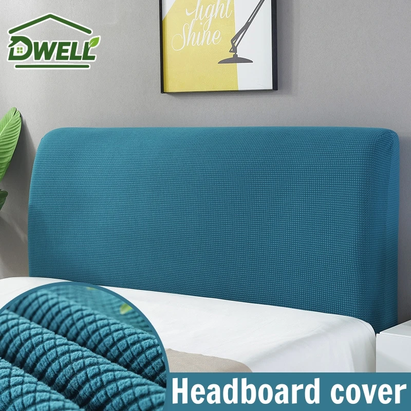 Bed Headboard Cover Stretch Fabric Headboard Protector Dustproof Full Enclosure Cover for Modern Bedroom Furniture 1.2M-2.2M