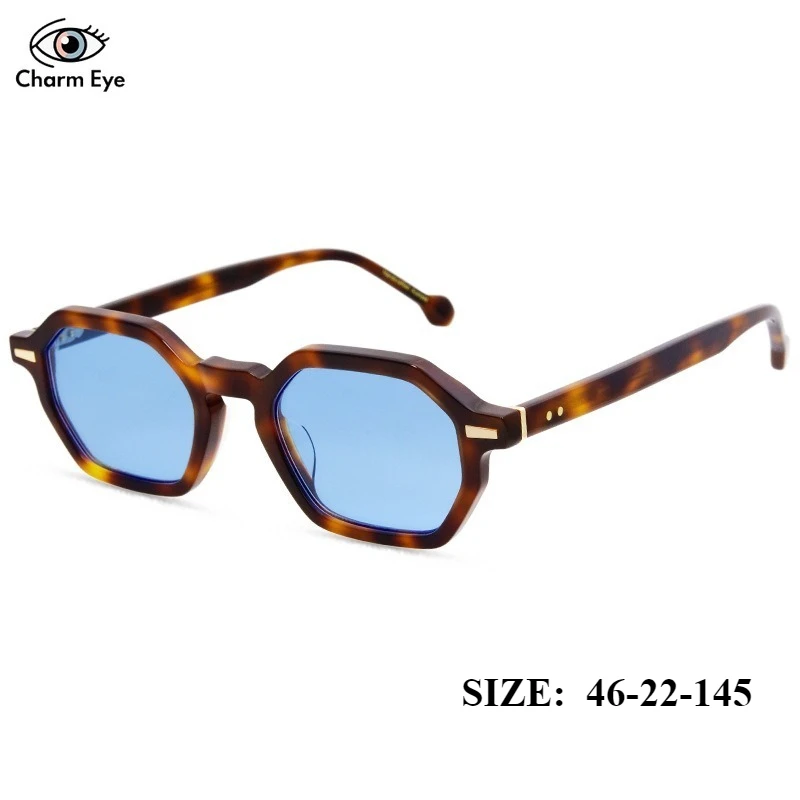 

Новые многоугольные женские солнцезащитные очки в маленькой оправе, модные высококачественные ацетатные персонализированные роскошные мужские солнцезащитные очки для отдыха на пляже и отдыха