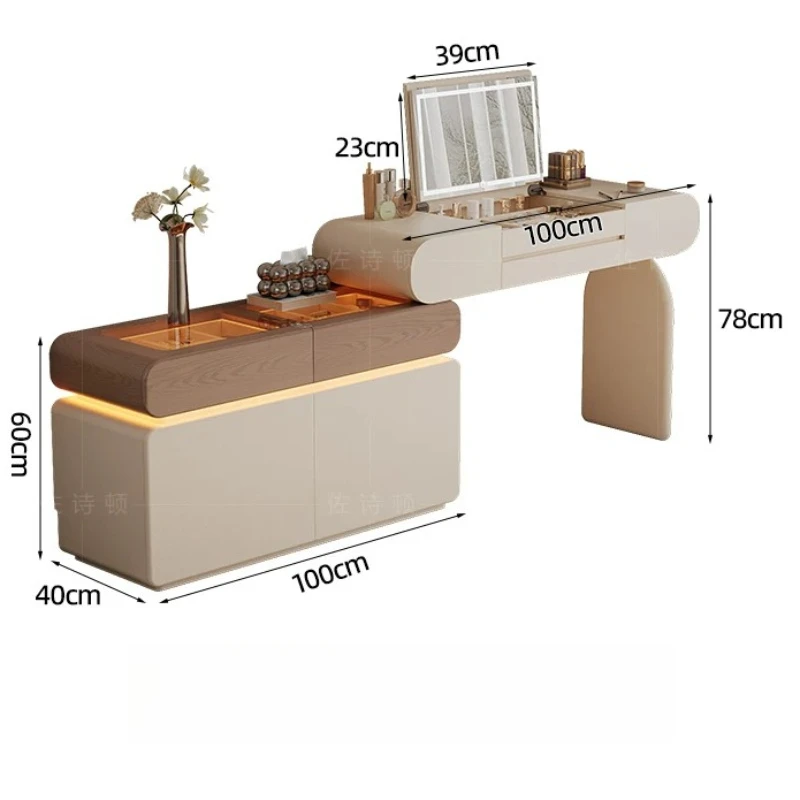 Hidden Bedroom Vanity Makeup Desk Household Foldable Modern Dividers Dressing Table Clearance Kawaii Tocador Furniture Home