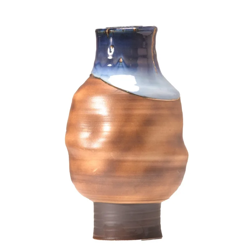 

New Chinese handmade ceramic flower ware, wabi sabi tea set texture plate, creative soft decoration for home decoration