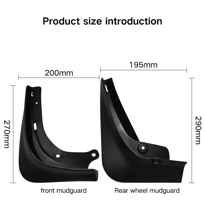 Paraspruzzi per Tesla Model 3 2016-2022 paraspruzzi parafango paraspruzzi anteriori posteriori parafanghi accessori auto 2017 2018 2019 2020