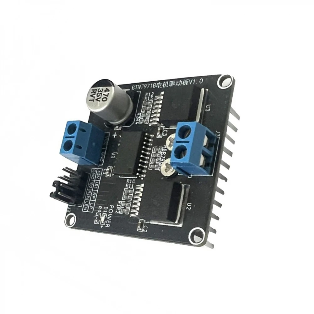 BTN7971 6V-27V High Power Motor Driver Module Smart Car Motor Forward Reverse 68A Current Limiting H-Bridge 25KHz Motor Driver