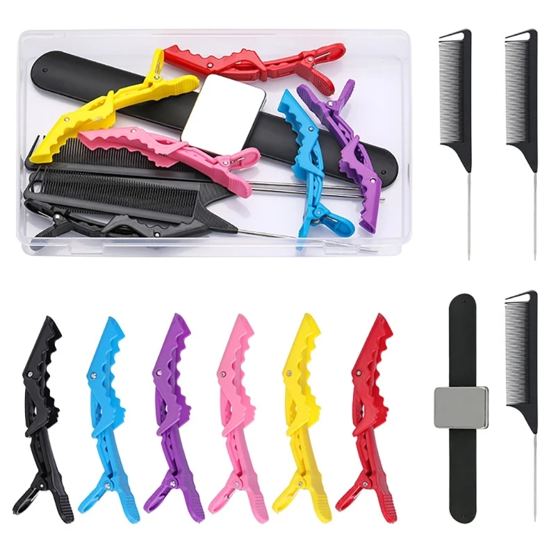 Hair Braiding Set Sectioning Hair Clips Braiding Comb Wrist Pin Holder