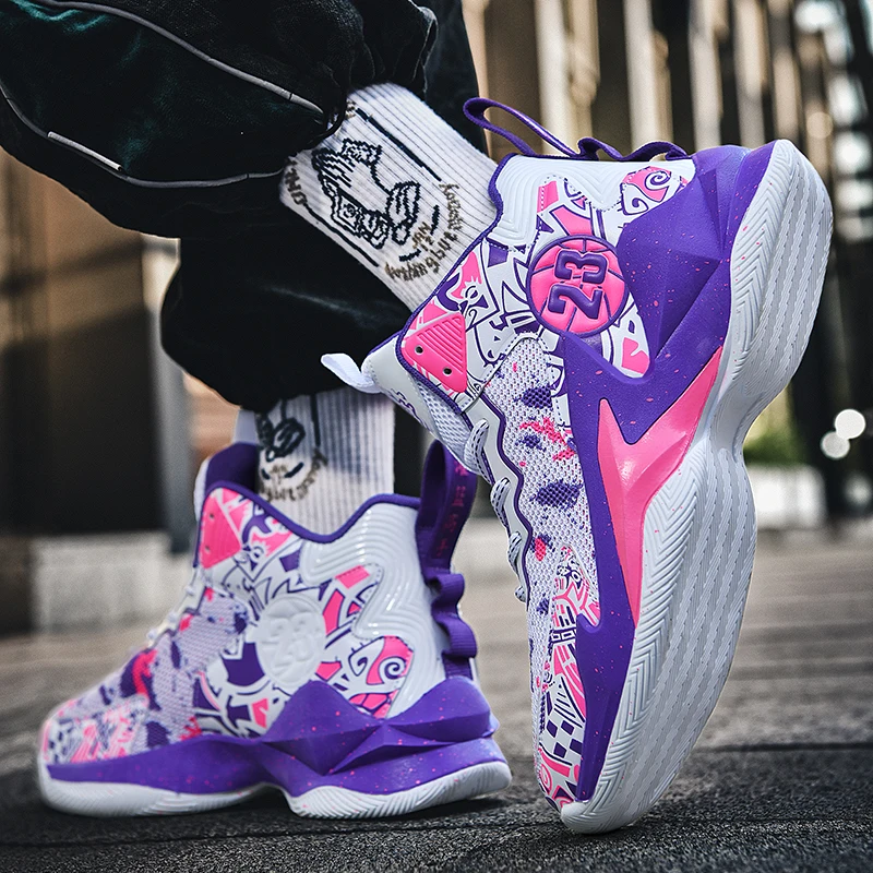

Basketball Shoes Professional Men Athletic Cushioned Training Sports Shoes High-Quality Sneaker Unisex Street Basketball Boots