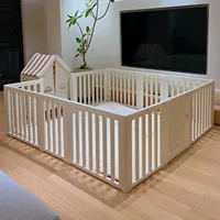 New Design Clear Children Plastic Square Indoor With Gate Playyard Large Baby Safety Fence Kids' Playpens For Bedroom