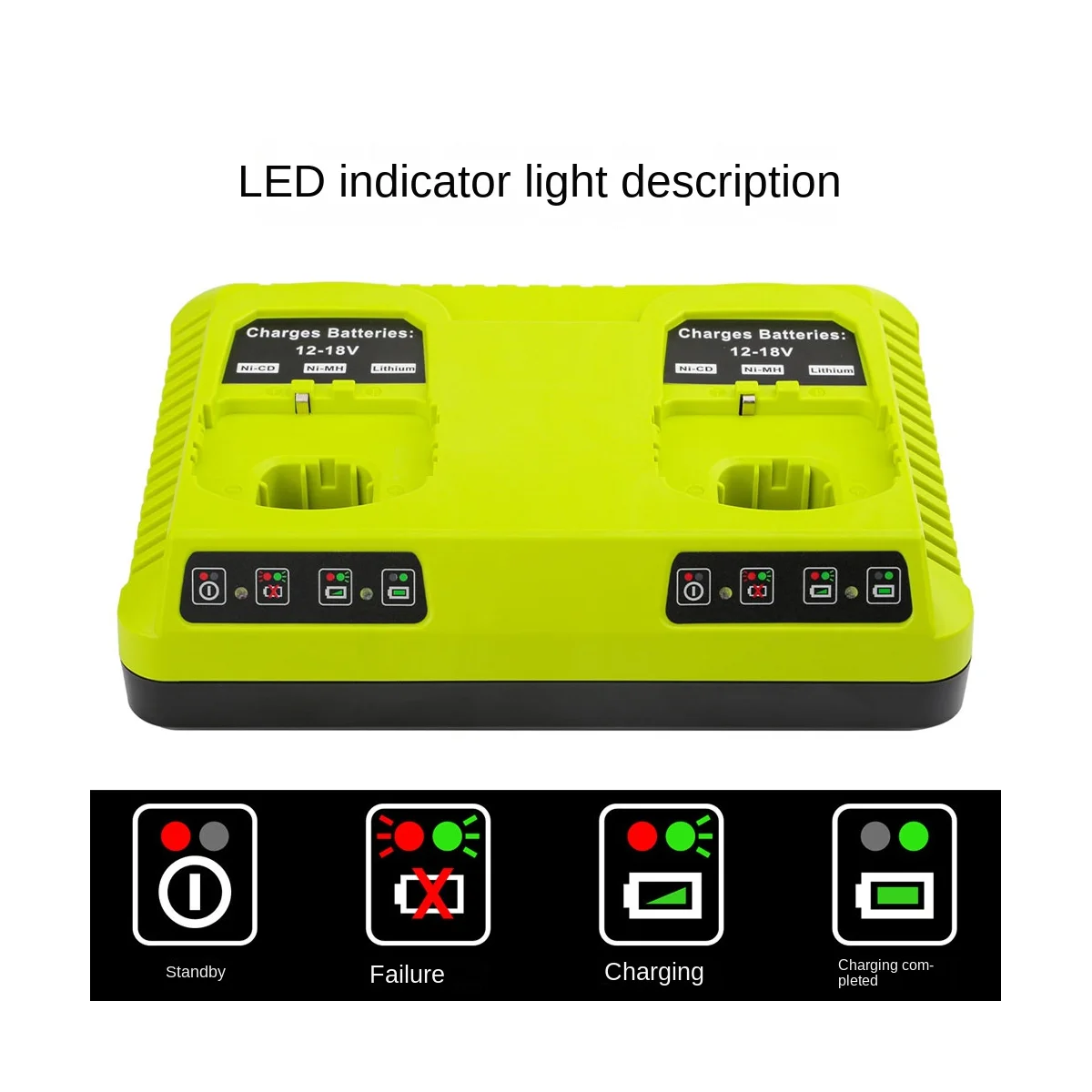 P117 P118 3A Ni-Cd Ni- Lithium Battery Charger for 12V-18V Battery P102, P107, P103, P104, P105, P106, EU Plug