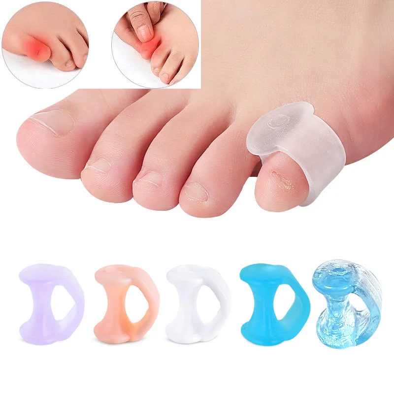 120pcs=60pairs Toe Silicone Bunion Corrector Guard Foot Care Orthopedic Toe Separators Finger Separator Correction Pad Foot Care