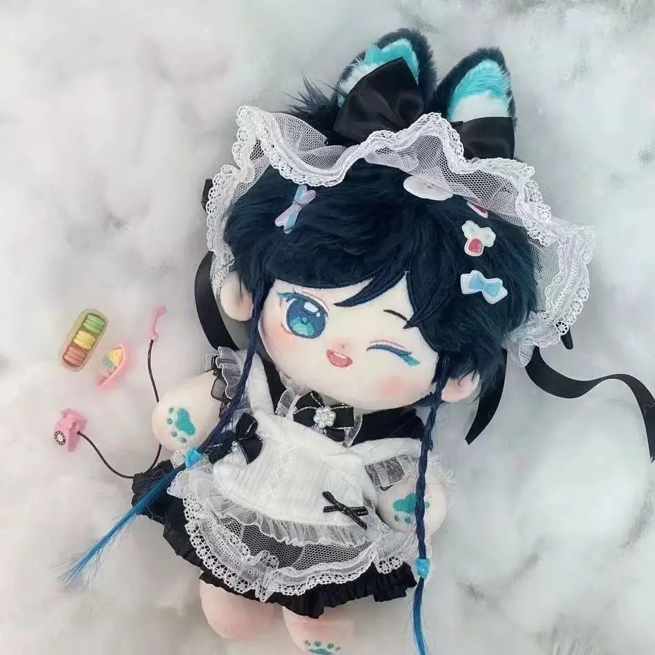 Dress-up Cotton Doll 20cm Genshin Impact Venti Stuffed Plush Pendant Toys for Kids Adult Collectible Gift Animation Game Fans