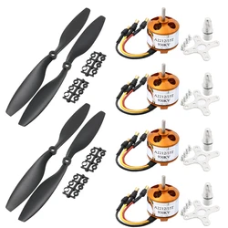 4セットブラシレスモーターxxd a2212 2200kv 1000kv 930kv 2450kv,リモートコントロールf450 f550 mwc用4x1045 10x4.5 proplum (2ペア)