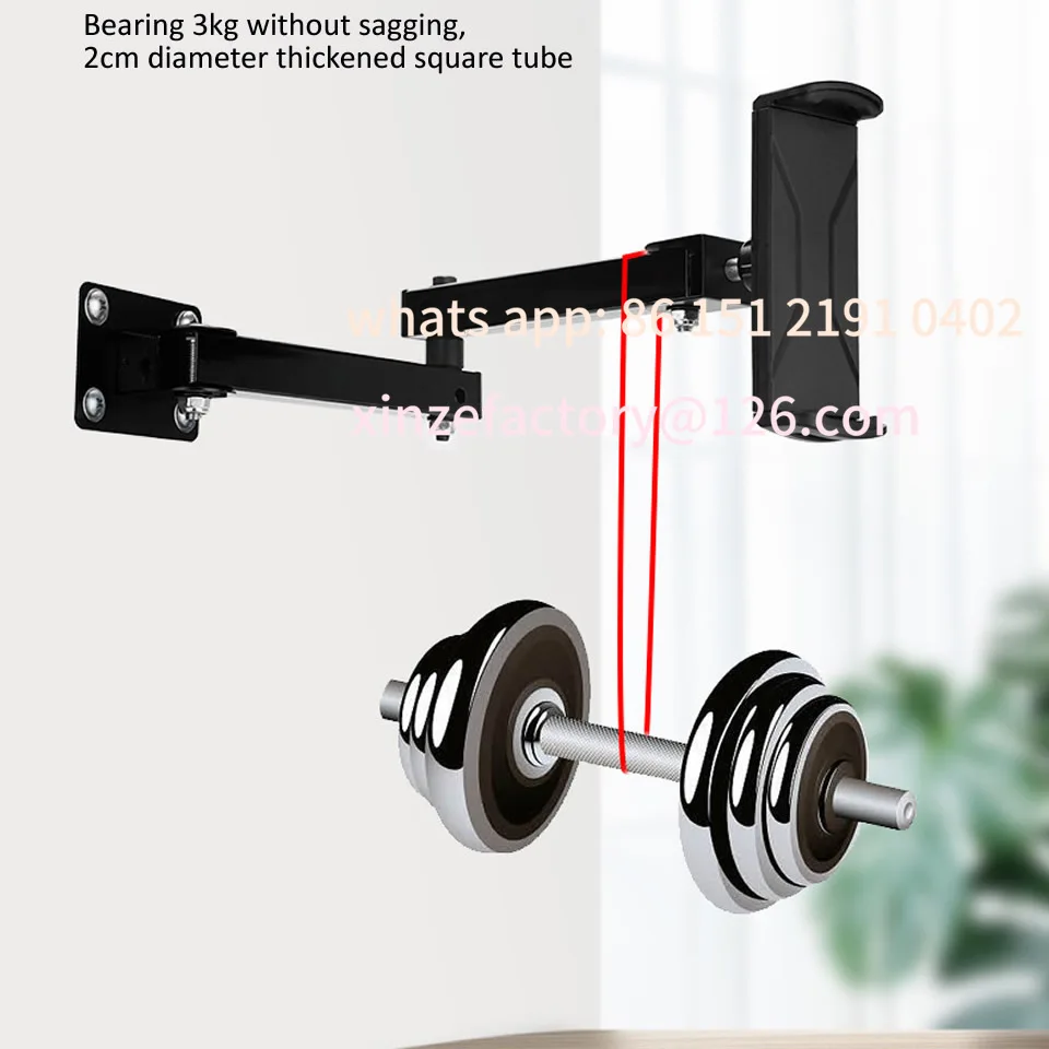 

Customizable Holder Adjustable Metal Wall Stand Wall Mount Tablet Stand Long Arm Stretchable Cell Phone Wall