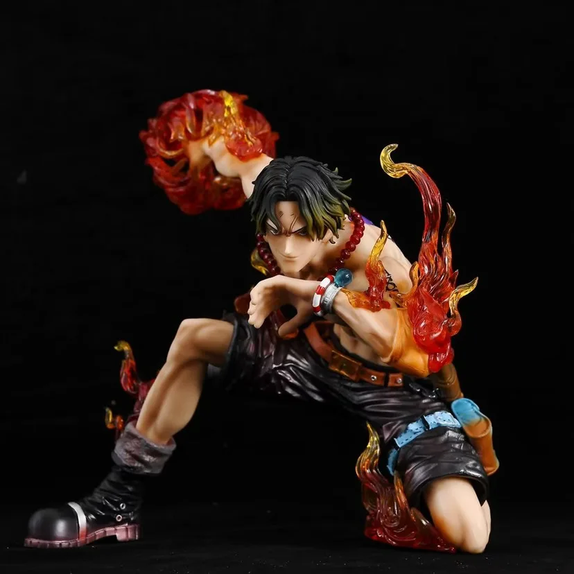 New One Piece Anime Figures Ace Figurine Portgas D Ace Fire Fist Action Figure Statue PVC Model Doll Collectible Toy Gifts