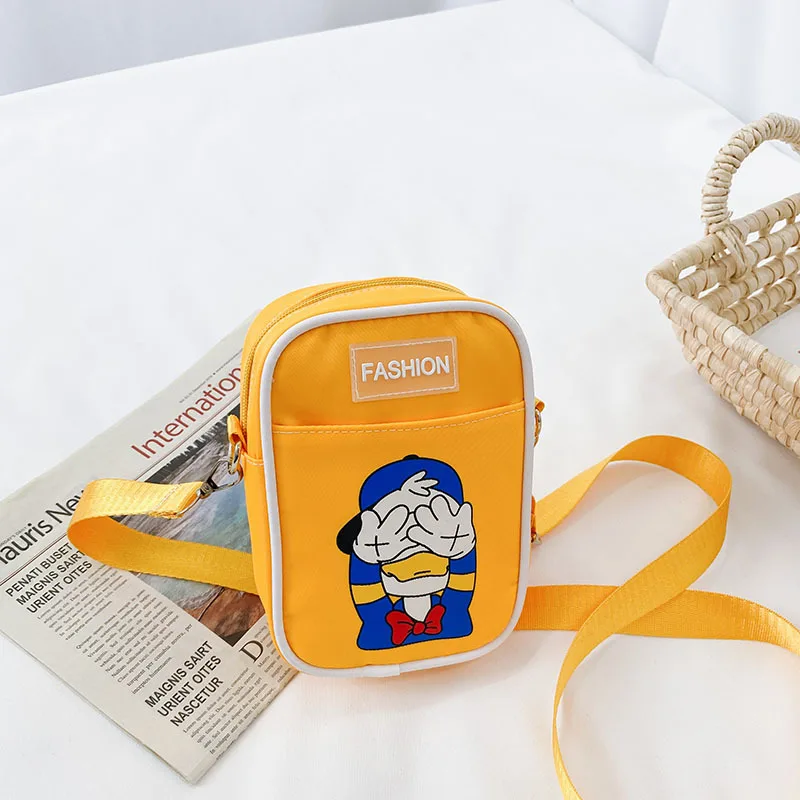 Casual Kids Donald Duck Kleine Zakken Leuke Cartoon Een Schouder Crossbody Tassen Baby Meisjes Jongens Afdrukken Messenger Tassen Portemonnee