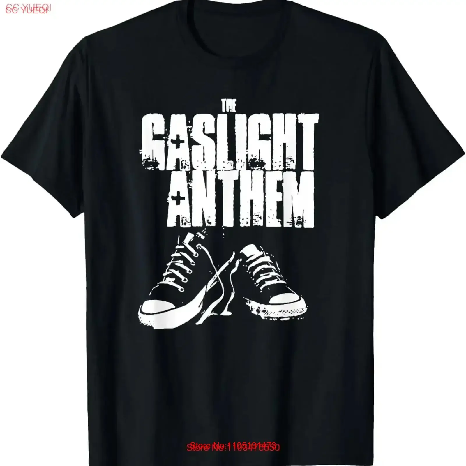 The Gaslight Anthem Sneakers T Shirt vintage Washed fashion Stretched Stylish Breathable Top For Everyday Wear vintage Washed