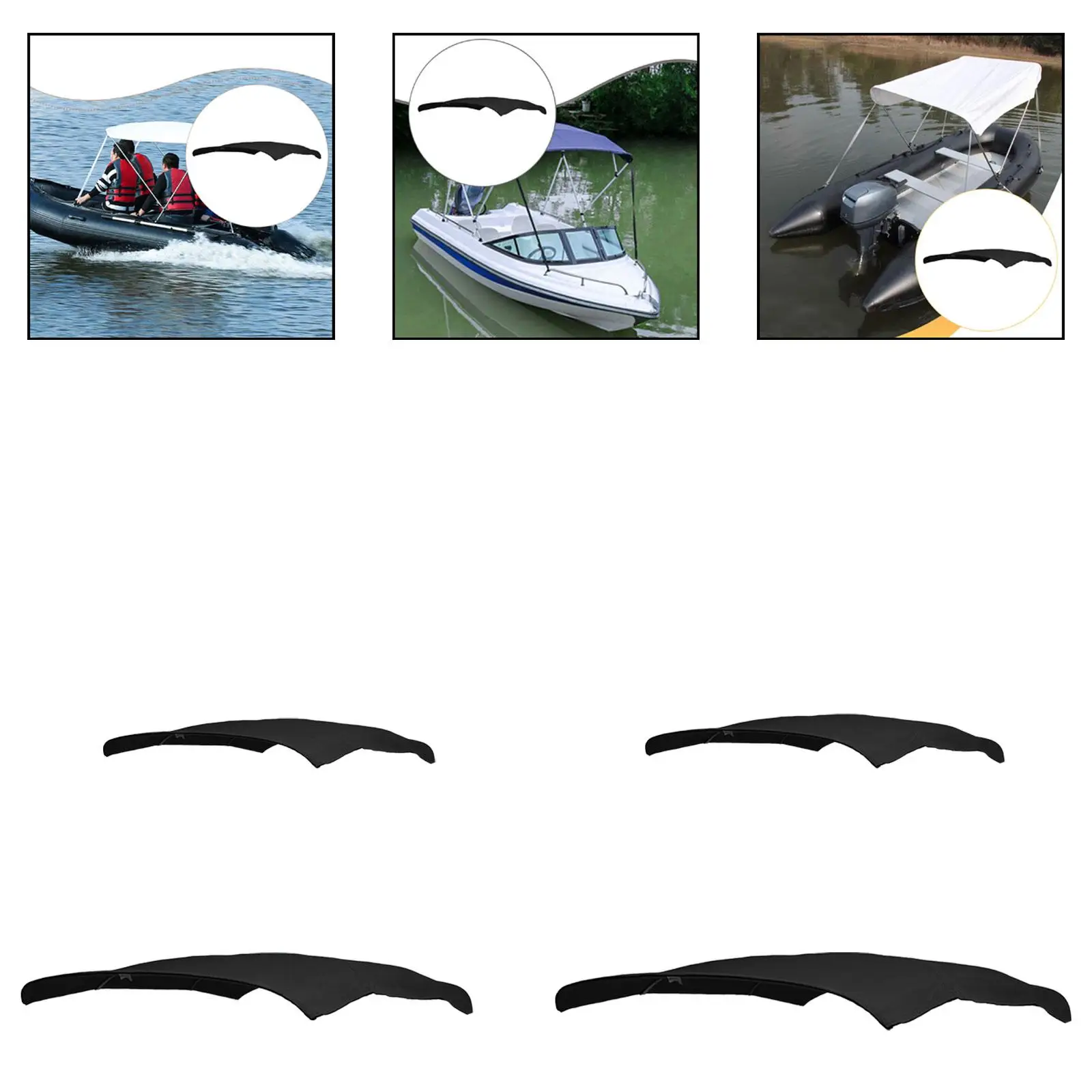 Waterproof Lightweight Boat Canopy Awning Cover with Sun Protection for Inflatable Boat Fittings