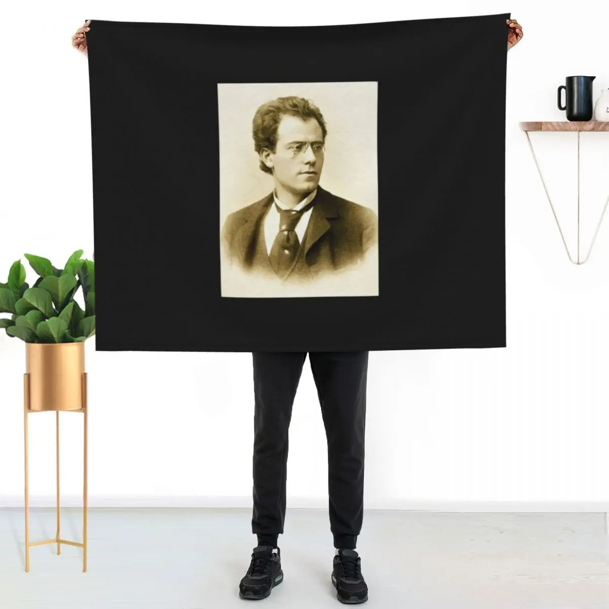 Gustav Mahler ~ Composer ~ Conductor ~ 1893 Portrait Throw Blanket sofa bed halloween Sofa Giant Sofa Thin Blankets
