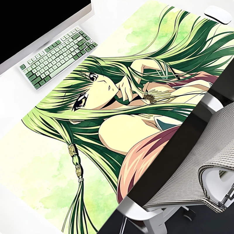 kawaii Mouse Pad XXL Gaming desk mat PC Computer Game Accessories Non-slip Cool Keyboard Pad Code Geass Anime Extended Mousepads