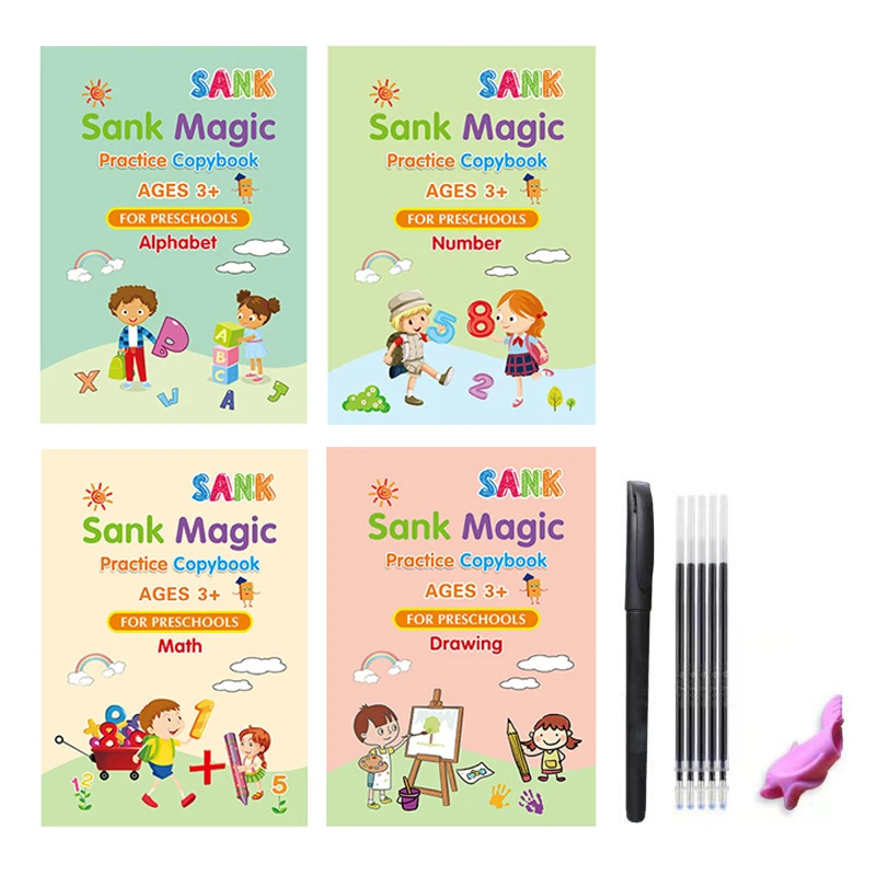 Learning Painting Writing Copybook 3D Reusable Children's Drawing Books Baby for Calligraphy Art Supplies Practice Book for Kids