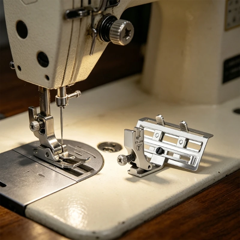C7AC Long Sewing Machine Presser Foot High Accuracy Quilting Attachment Steel Builds Expert Crafting Tool