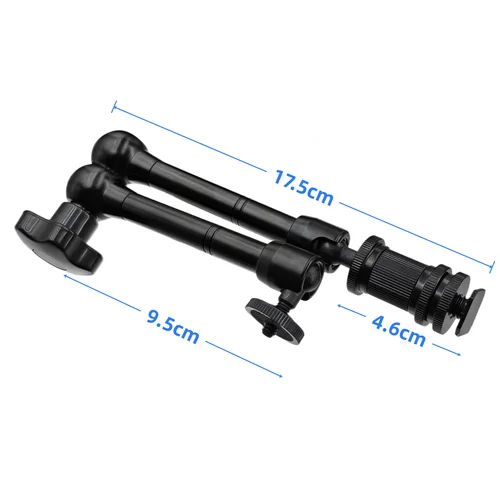 Imagen 2 del producto Brazo mágico de Metal articulado de 11 pulgadas con súper abrazadera para varias cámaras de acción DSLR Monitor LCD luces LED accesorio para teléfono móvil