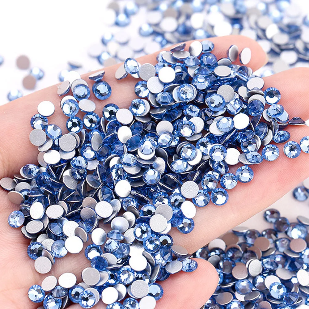 SS4-SS20 AAAAA Quality Crystal Rhinestones Non-Hotfix Flatback Glitter Stones for Creative Nail Art and Crafts