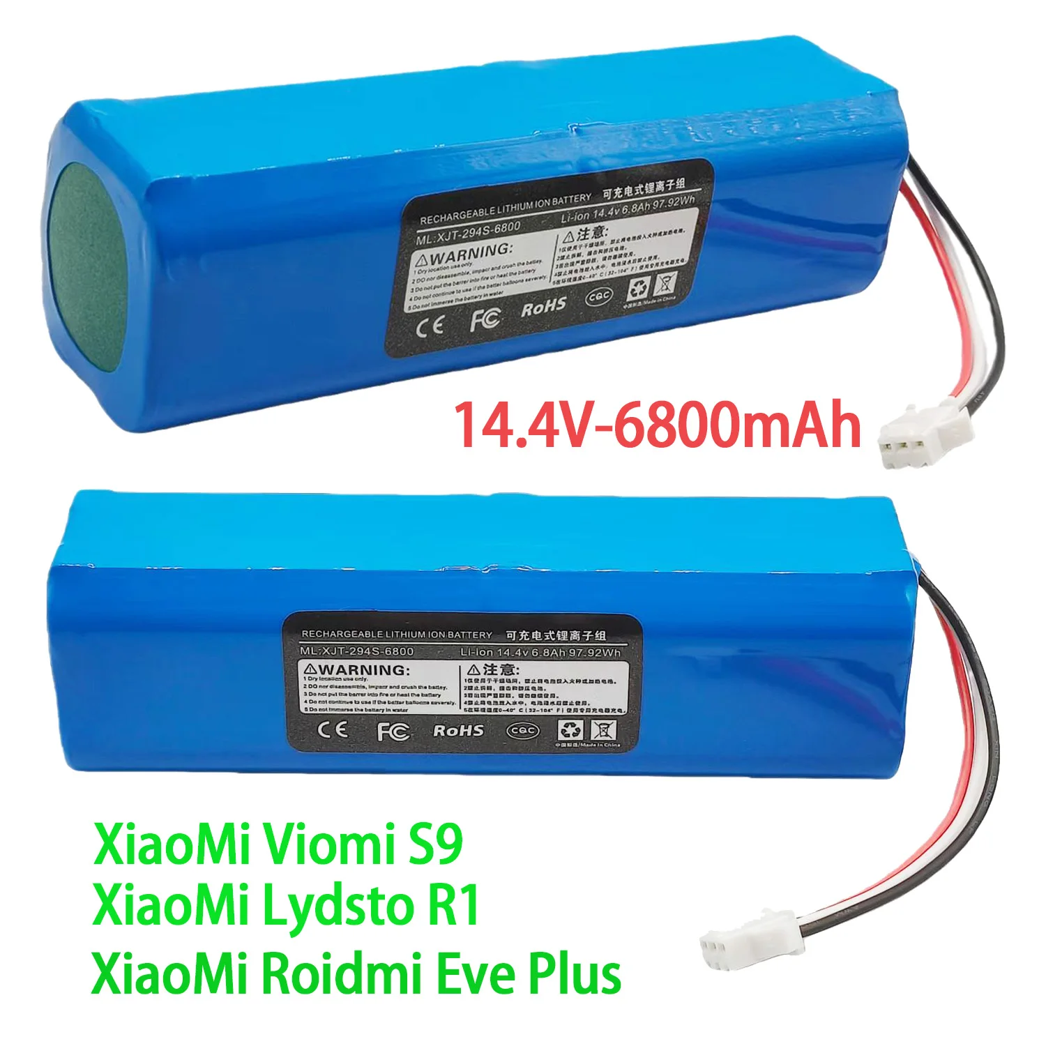 

Original Accessories Lithium Battery For XiaoMl Roidmi Eve Plus Rechargeable Battery Pack is Suitable For Repair and Replacement