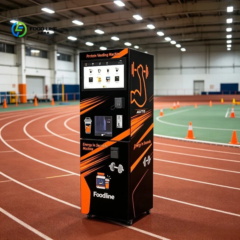 Customize Commercial Protein Powder Vending Machine with4L Tall Canisters Money Making Hot Drink Machine Instant Powder Function