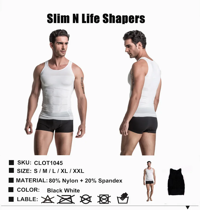 Compression Tank Tops Men Seamless Slimming Undershirt Shapewear for Tummy Control Body Shaper