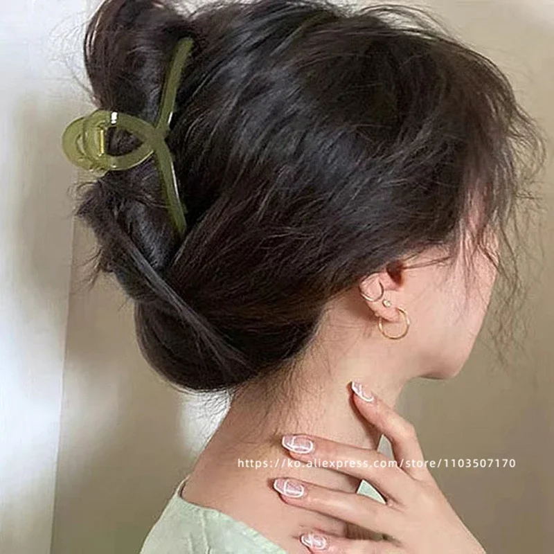 High quality hair clip, Korean minimalist cross hair clip, medium and large size, hair clip at the back of the head, ponytail cl