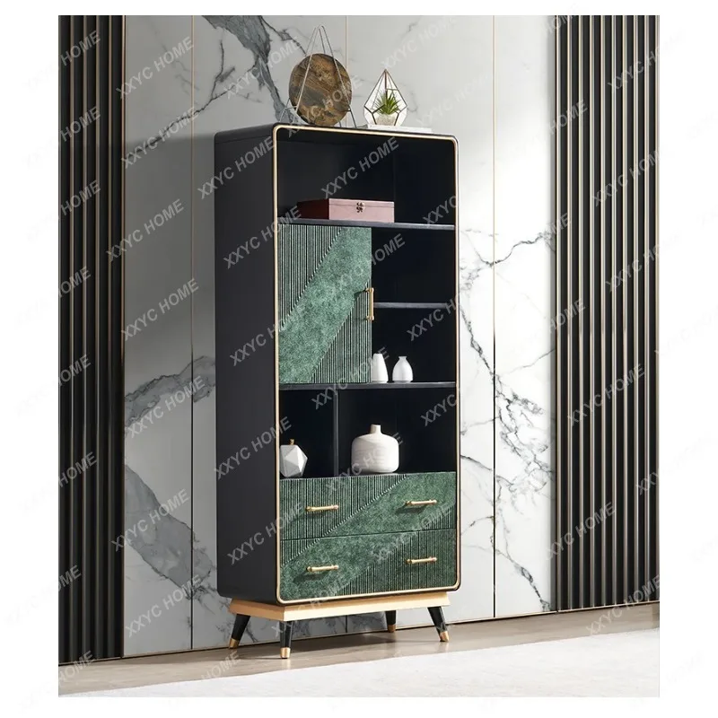 XXFactory Direct Light Luxury Floor-to-ceiling Bookcase Integrated Against The Wall Modern Simple Locker