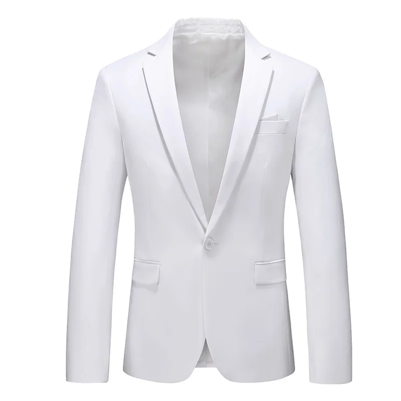 Men Suits Set Wedding Jacket and Pant Candy Colors Slim Fit Formal Business Work Stage Tuxedo Groomsman White Suit for Men