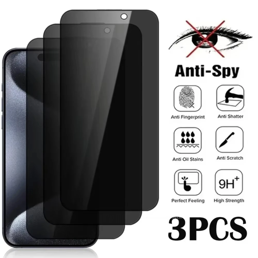 

3PCS Privacy Screen Protector Tempered Glass For Samsung A56 A36 A26 A55 A54 A53 A52 A35 A34 A33 A32 A16 A15 A14 A13 A06 A71 A73