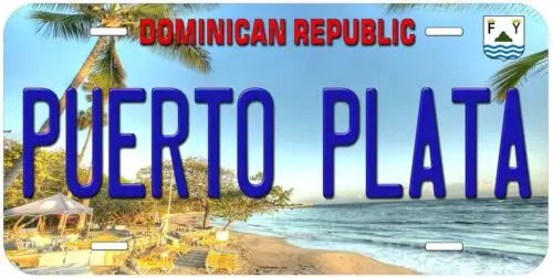 Puerto Plata Dominican Republic Novelty Car License Plate Aluminum