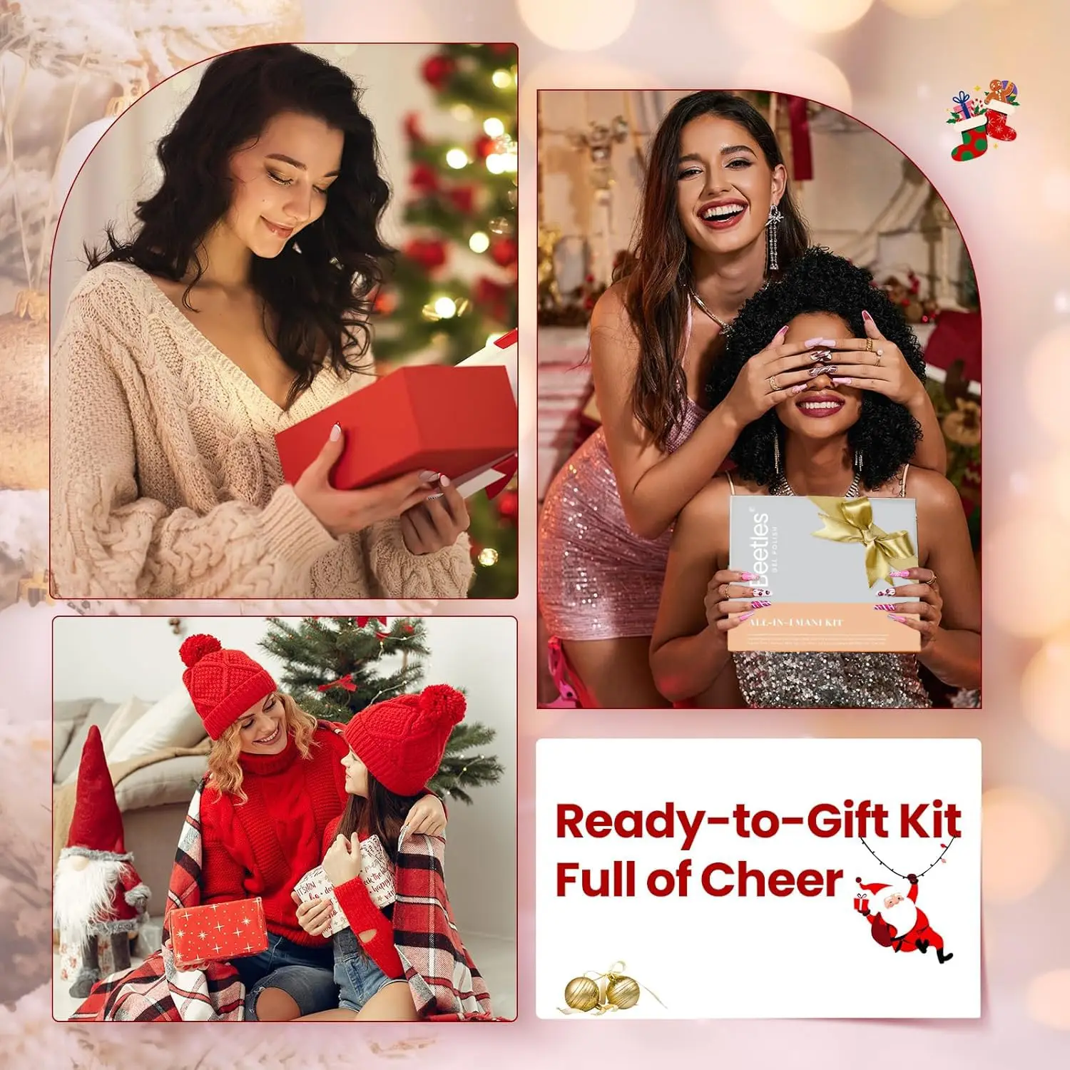 Zestaw do manicure żelowego 68 sztuk z lampą UV, 35 kolorów i top coatów do manicure domowego, idealny prezent świąteczny dla kobiet i nastolatek