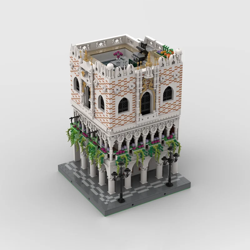 10262 Uds. MOC palacios y puentes de Venecia paisaje de ciudad acuática arquitectura europea punto de referencia clásico DIY modelo de bloques de construcción regalo