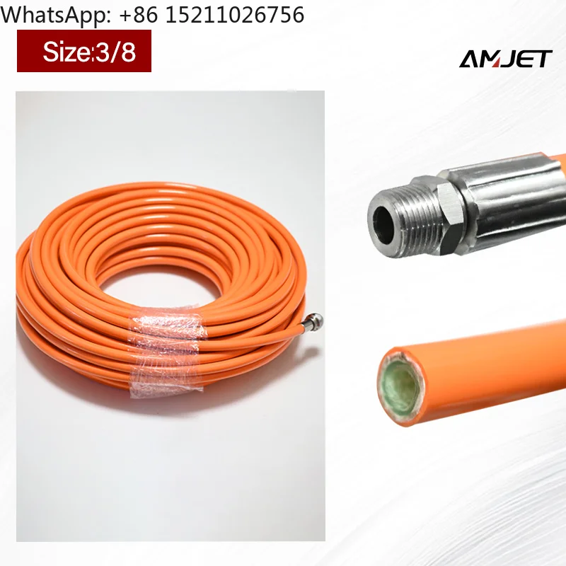 Hose 1/4 3/81/2 M27 No Creases Sewer Hose Reel  Sewer Cleaner Hose Reel  for Use to Connect the Machine