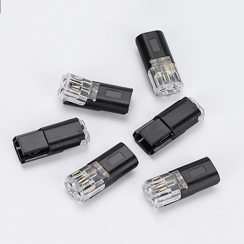 5/10PCS 2 Pin 2 Way Universal Compact Wire Terminals, No Wire-Stripping Required, Toolless Spring Wire Connectors, Quick Splice