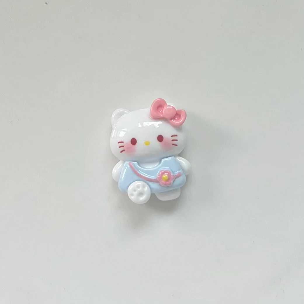 Cabochons de dessin animé Mininstants Sanurgente Hello Kitty, résine de dessin animé, matériaux d'artisanat bricolage, fabrication de bijoux, breloques, 5 pièces