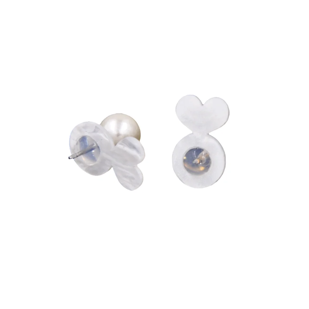 10/30/50pcs Heart Silicone Rubber Earring Back Stoppers Acrylic Ear Lifters For DIY Earstud Jewelry Accessorie Supplies Findings