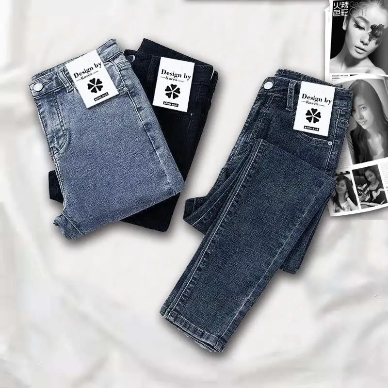 Vintage Hoge Taille Skinny Potlood Jeans Vrouwen Casual Streetwear Stretch Denim Broek Koreaanse Dunne Vaqueros Slanke Nieuwe Kot Pantolon