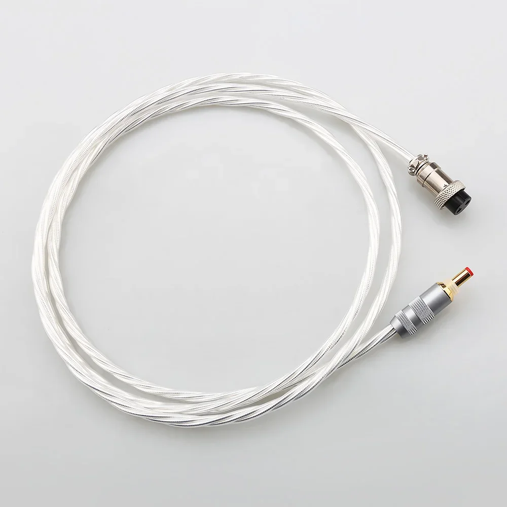 OCC Versilbertes AC/DC Phono-Kabel Silberfolien-Abschirmung Verstärkerkabel Hifi DC-Stromkabel USB/DC/GX16/GX12 zu DC 5,5*2,5/2,1/mm – Detail 8