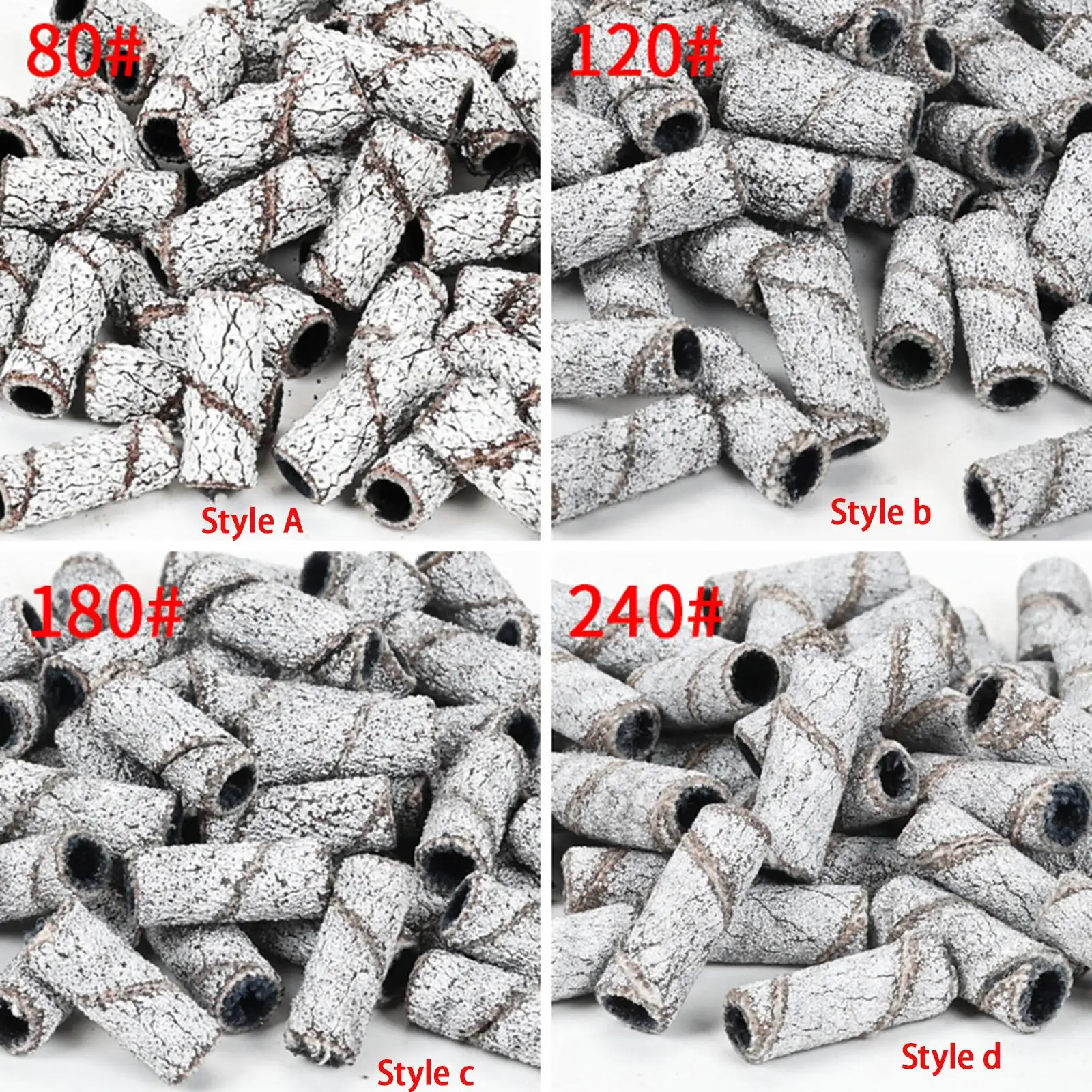 50pcs Nail Art Sanding Bands for 3.1mm Electric Manicure Nail Drill Bits